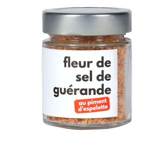 Bocal de fleur de sel de Guérande au piment d'Espelette, 100g