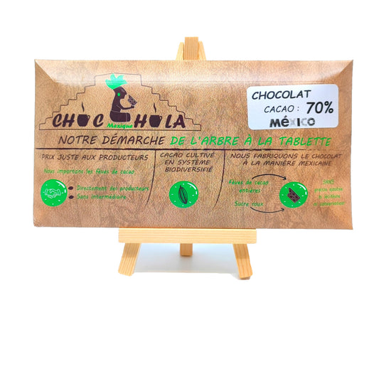 Tablette de chocolat 70% Mexique par Choc Hola